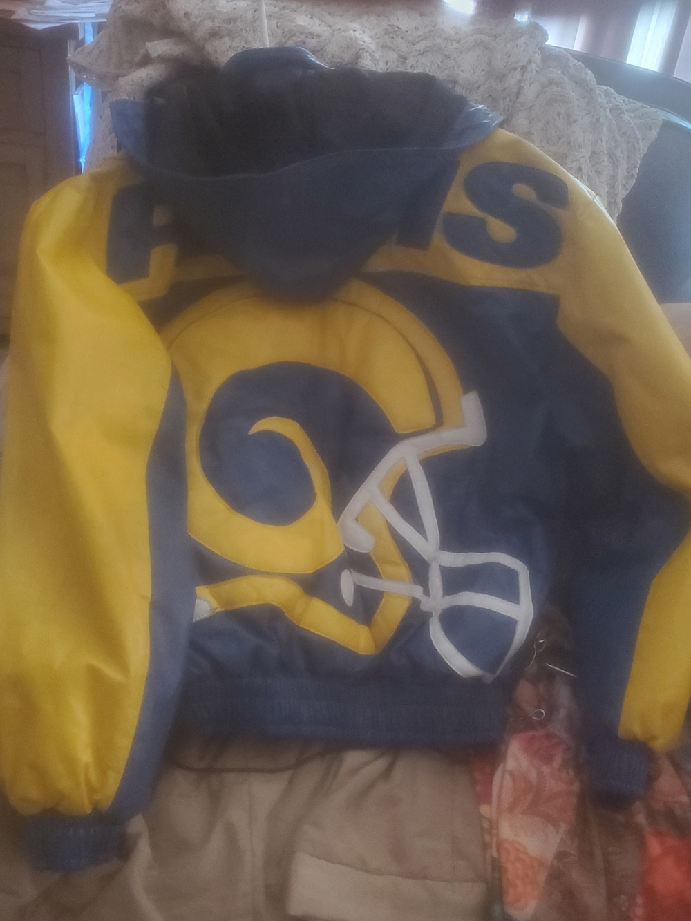 Vintage-Inspired Yellow & Navy Varsity Bomber Jacket